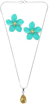 asthacollection Stone Yellow, Blue Jewellery Set(Pack of 1)