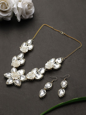CARDINAL Crystal White Jewellery Set(Pack of 1)
