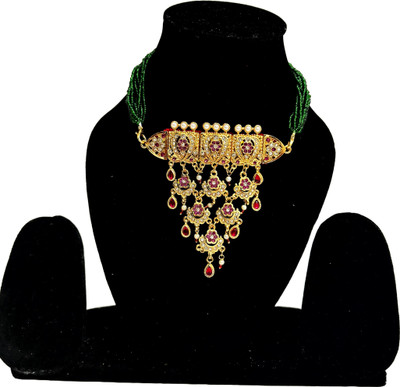 V.V. Sons Brass, Copper Gold-plated Gold Jewellery Set(Pack of 1)