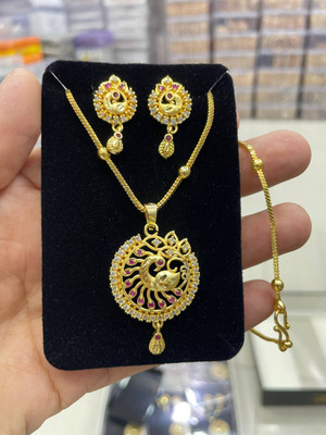 dearknot Alloy Gold-plated Gold Jewellery Set(Pack of 1)