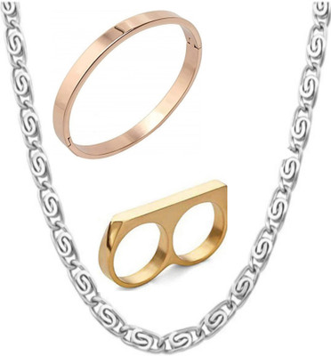 Vipunj Brass Silver Multicolor Jewellery Set(Pack of 3)