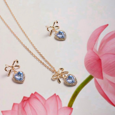 House of Nimriti Alloy Blue Jewellery Set(Pack of 1)