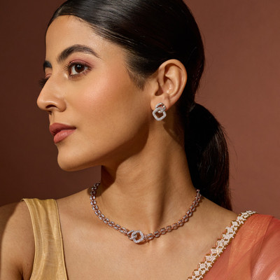 Kushal's Fashion Jewellery Copper Gold-plated Rose Gold Jewellery Set(Pack of 3)