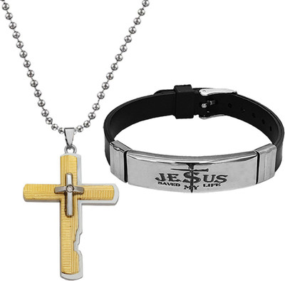 Shiv Jagdamba Metal, Stainless Steel Rhodium Gold, Silver Jewellery Set(Pack of 1)