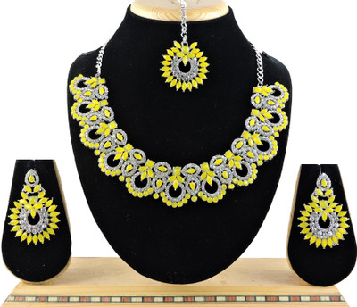 VATSALYA creation Alloy Gold-plated Yellow Jewellery Set(Pack of 3)