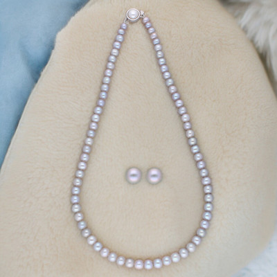 Sri Jagdamba Pearls Mother of Pearl Silver Silver Jewellery Set(Pack of 1)