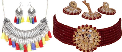 JMBW INTERNATIONAL Alloy Multicolor Jewellery Set(Pack of 2)