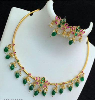 AADESH Alloy Gold-plated Multicolor Jewellery Set(Pack of 1)