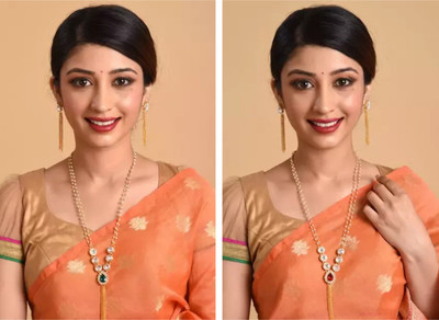 KV Fashion Alloy Gold-plated Multicolor Jewellery Set(Pack of 2)