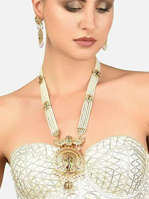 Rhosyn Brass, Mother of Pearl, Alloy Gold-plated Multicolor Jewellery Set(Pack of 2)
