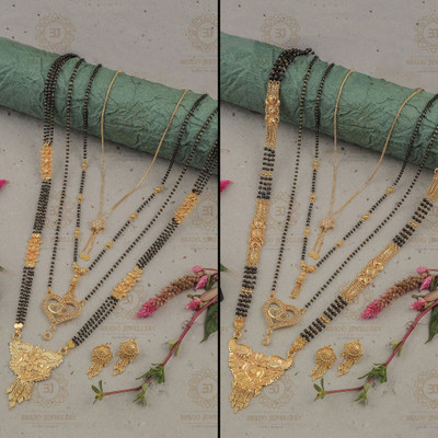 Sangria Brass Gold-plated Gold Jewellery Set(Pack of 2)