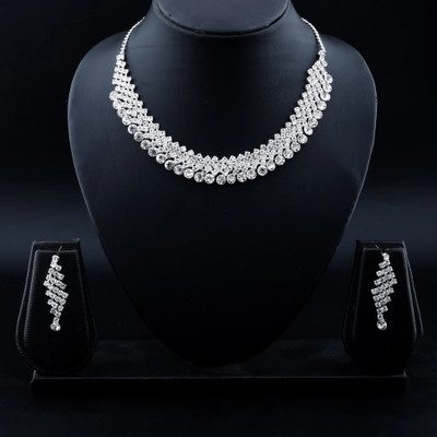 PARTICIAO Alloy Silver Gold Jewellery Set(Pack of 1)