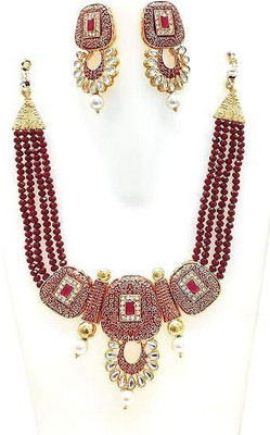 Pardha Jewels And Style Alloy Multicolor Jewellery Set(Pack of 1)