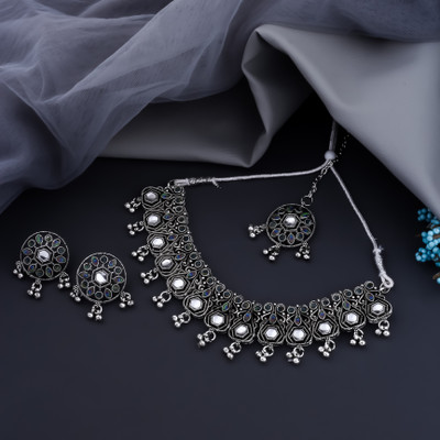 VISITART JEWELLERY Alloy Silver Jewellery Set(Pack of 3)