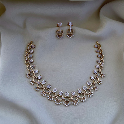 YIMBLI Brass Gold-plated Gold Jewellery Set(Pack of 1)