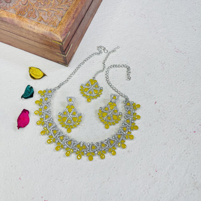 VATSALYA creation Alloy Gold-plated Yellow Jewellery Set(Pack of 1)