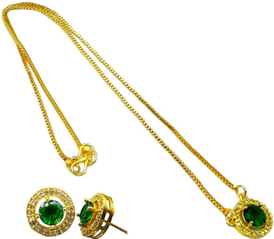 Charms Alloy Gold-plated Gold Jewellery Set(Pack of 1)