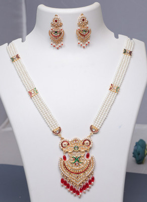 Harsha Creation Alloy Gold-plated Gold Jewellery Set(Pack of 1)