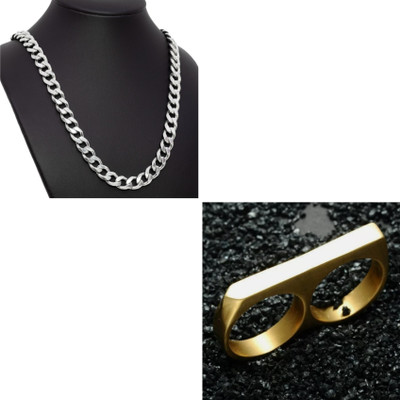 MAATRCHAAYA Stainless Steel Gold-plated, Sterling Silver Gold, Silver Jewellery Set(Pack of 2)