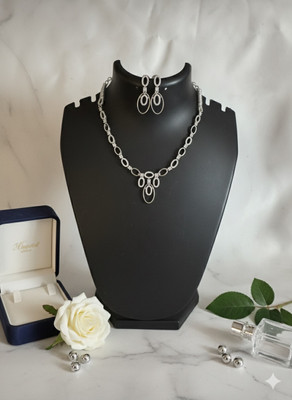 glmvla Copper White Jewellery Set(Pack of 3)