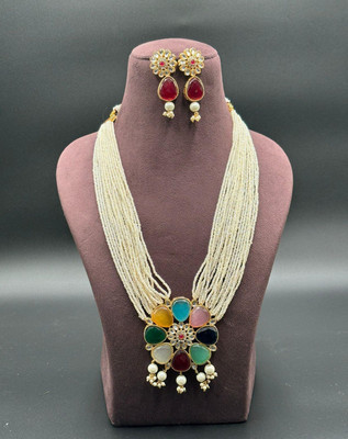 SatnamCreation Alloy Gold-plated Multicolor Jewellery Set(Pack of 1)