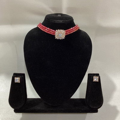 JASH Crystal Red Jewellery Set(Pack of 1)