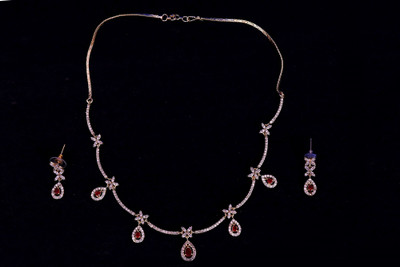 Shining Angel Brass Gold-plated Multicolor Jewellery Set(Pack of 1)