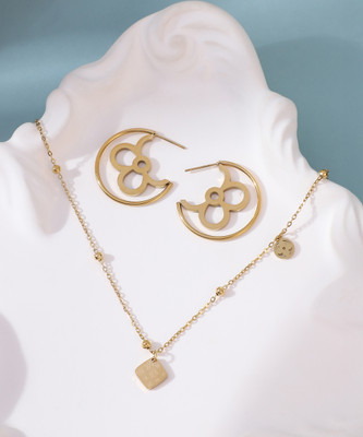 SOHI Alloy Gold-plated Gold Jewellery Set(Pack of 2)