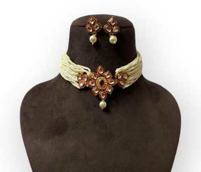 SatnamCreation Alloy Gold-plated Multicolor Jewellery Set(Pack of 1)