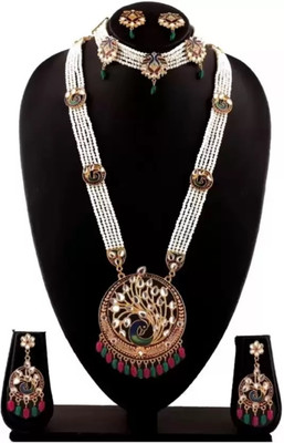 PRIMERIEA Brass, Alloy Gold-plated Multicolor Jewellery Set(Pack of 2)