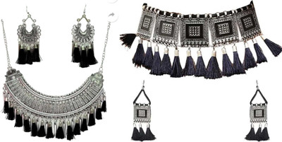 JMBW INTERNATIONAL Alloy Silver, White Jewellery Set(Pack of 2)