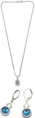 Gauri Fashions Stone Silver, Blue Jewellery Set(Pack of 1)