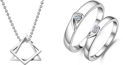 ruby collection Alloy Silver, Silver Jewellery Set(Pack of 2)