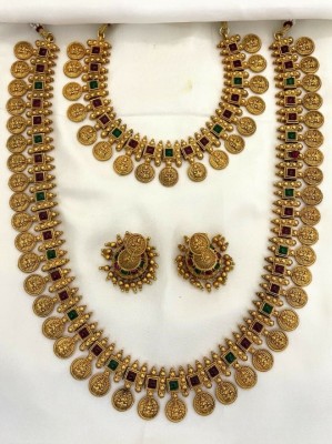 Karishma Kreations Alloy Gold-plated Gold Jewellery Set(Pack of 1)