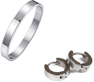 Vipunj Stainless Steel Sterling Silver Silver Jewellery Set(Pack of 2)