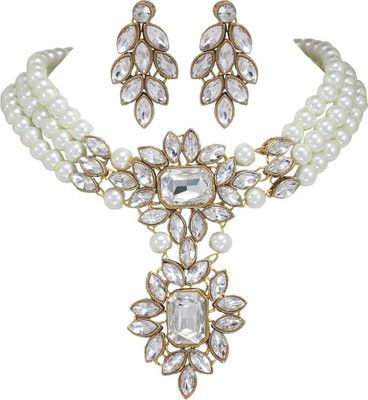 Ronak Jewels Alloy White Jewellery Set(Pack of 1)