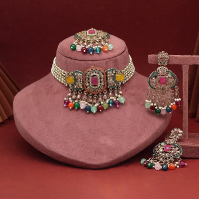 SupSun Brass Multicolor Jewellery Set(Pack of 1)