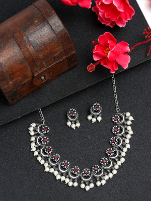 Divastri Alloy Silver Silver Jewellery Set(Pack of 3)