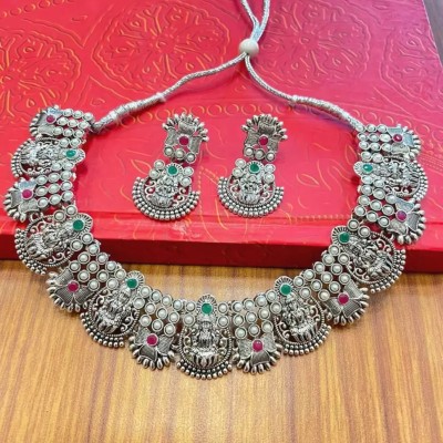 SHREE PURBJI ARTS Alloy Gold-plated Silver Jewellery Set(Pack of 2)