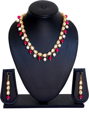 Shaili Craft Alloy Gold-plated Multicolor Jewellery Set(Pack of 1)