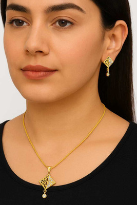 KMI Alloy Gold-plated Gold Jewellery Set(Pack of 2)