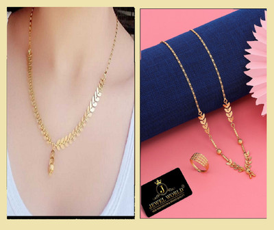 Vraj india Metal Gold-plated Gold Jewellery Set(Pack of 2)