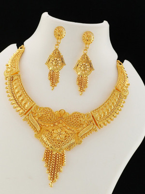 TAGADO Brass Gold-plated Gold Jewellery Set(Pack of 1)