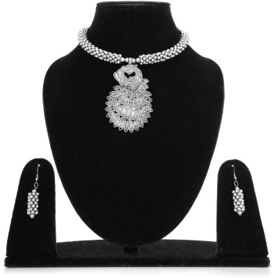 JoyoGram Alloy Silver, White Jewellery Set(Pack of 1)