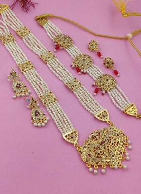 Harvi Sales Alloy Gold-plated Gold Jewellery Set(Pack of 1)