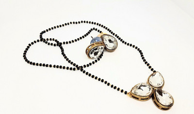 JN Handicraft Brass Gold, Black Jewellery Set(Pack of 1)