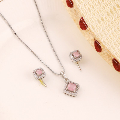 Bhagya Lakshmi Alloy Pink Jewellery Set(Pack of 3)