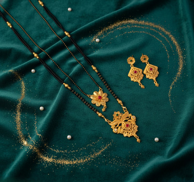 Rasadiya Brass Gold-plated Gold Jewellery Set(Pack of 1)