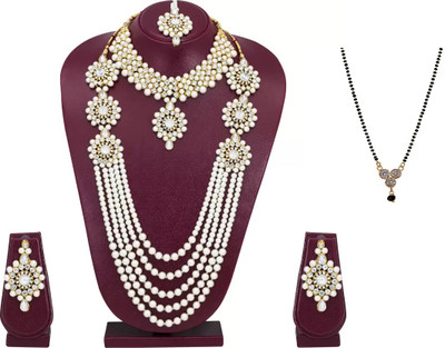 JMBW INTERNATIONAL Alloy Gold, White Jewellery Set(Pack of 2)