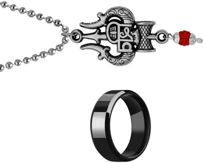 KINGSTYLEIMPEX Stainless Steel Sterling Silver Black, Silver Jewellery Set(Pack of 3)